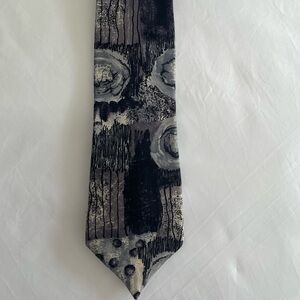 VINTAGE Guy Laroche Monsieur Silk Tie - Made in Canada - 90s Abstract